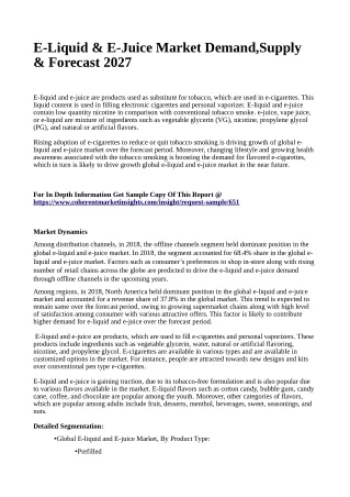 e liquid e juice market demand supply forecast