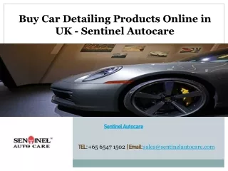 Buy Car Detailing Products Online in UK - Sentinel Autocare