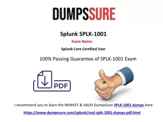 SPLK-1001 - Learn Through Valid Splunk SPLK-1001 Dumps PDF