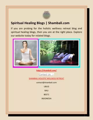 Spiritual Healing Blogs | Shambali.com