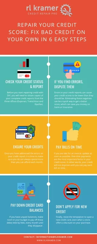 Repair Your Credit Score: Fix Bad Credit On Your Own In 6 Easy Steps
