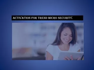 activation for trend micro security