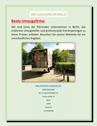 beste umzugsfirma