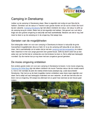 camping in denekamp