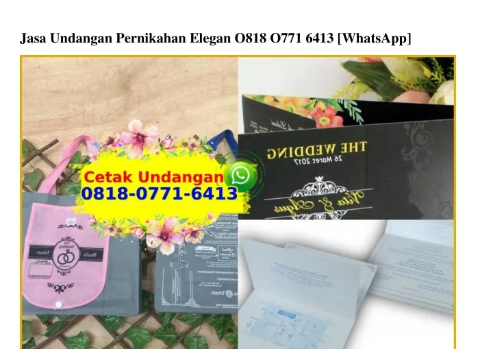 jasa undangan pernikahan elegan o818 o771 6413