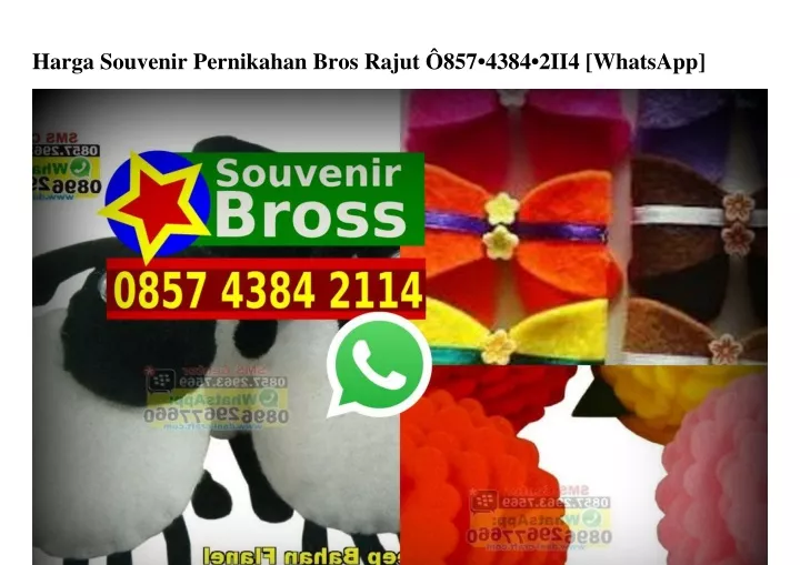 harga souvenir pernikahan bros rajut 857 4384