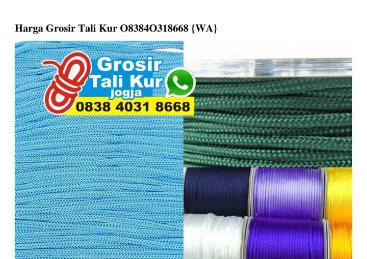 harga grosir tali kur o8384o318668 wa