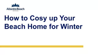 How to Cosy up Your Beach Home for Winter
