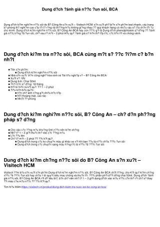dung d ch nh gi n c un s i bca