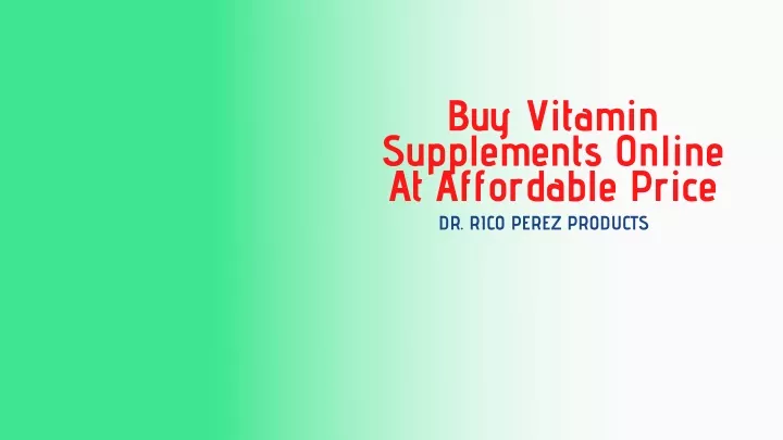buy vitamin supplements online at affordable
