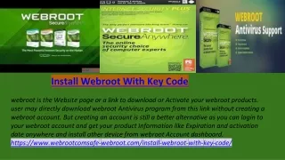 install webroot with key code