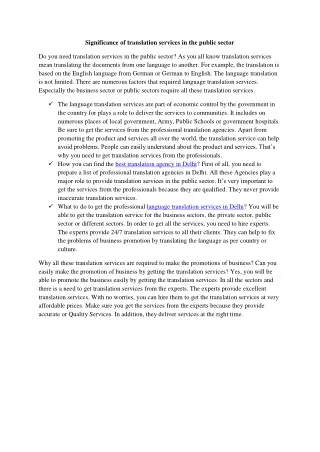 significance of translation services