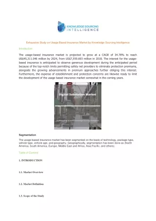 exhaustive study on usage based insurance market