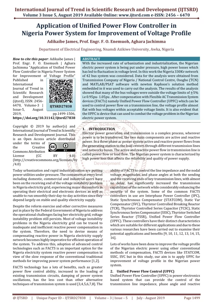 international journal of trend in scientific