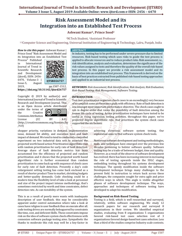 international journal of trend in scientific