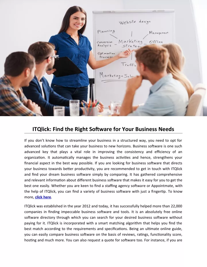 itqlick find the right software for your business