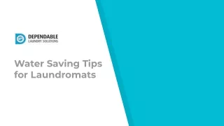 water saving tips for laundromats