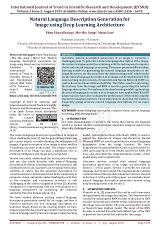 international journal of trend in scientific