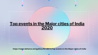 Top events in the Major cities of India 2020