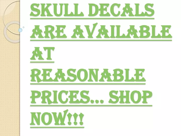 skull decals are available at reasonable prices shop now