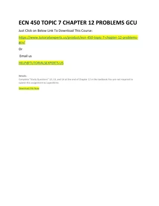 ecn 450 topic 7 chapter 12 problems gcu