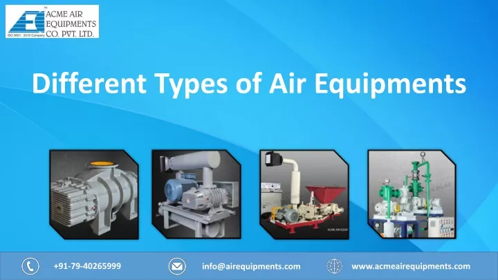 different types of air equipments