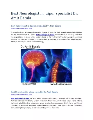 best neurologist in jaipur specialist dr amit