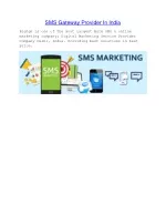 SMS Gateway Provider In India - slide 1