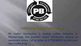 Leaflet Distribution Peterborough