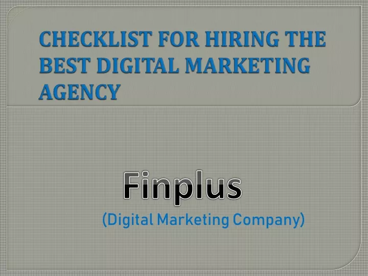 checklist for hiring the best digital marketing agency