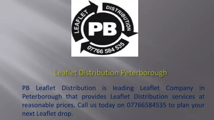 leaflet distribution peterborough