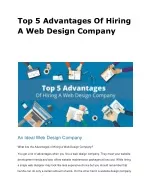 Top 5 Advantages Of Hiring A Web Design Company
