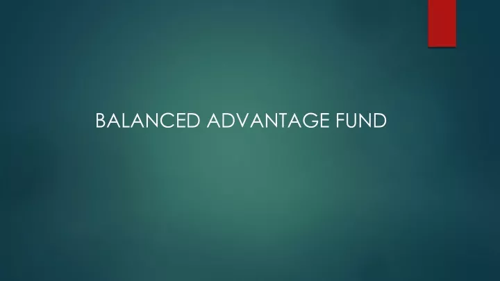 balanced advantage fund