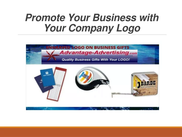promote your b usiness with your company logo