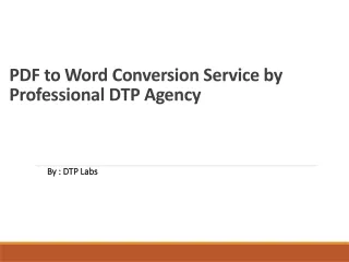 Convert PDF to Word Document Service in India
