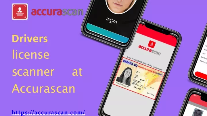 drivers license s c a nn e r a t accurascan