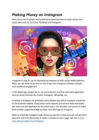 making money on instagram