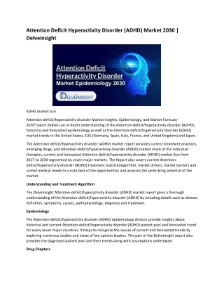 attention deficit hyperactivity disorder adhd