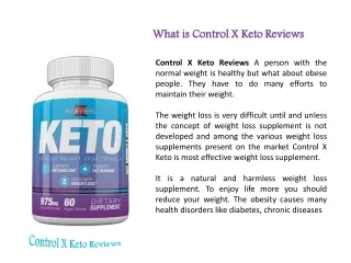 Control X Keto Reviews