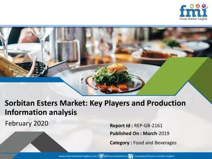 sorbitan esters market key players and production