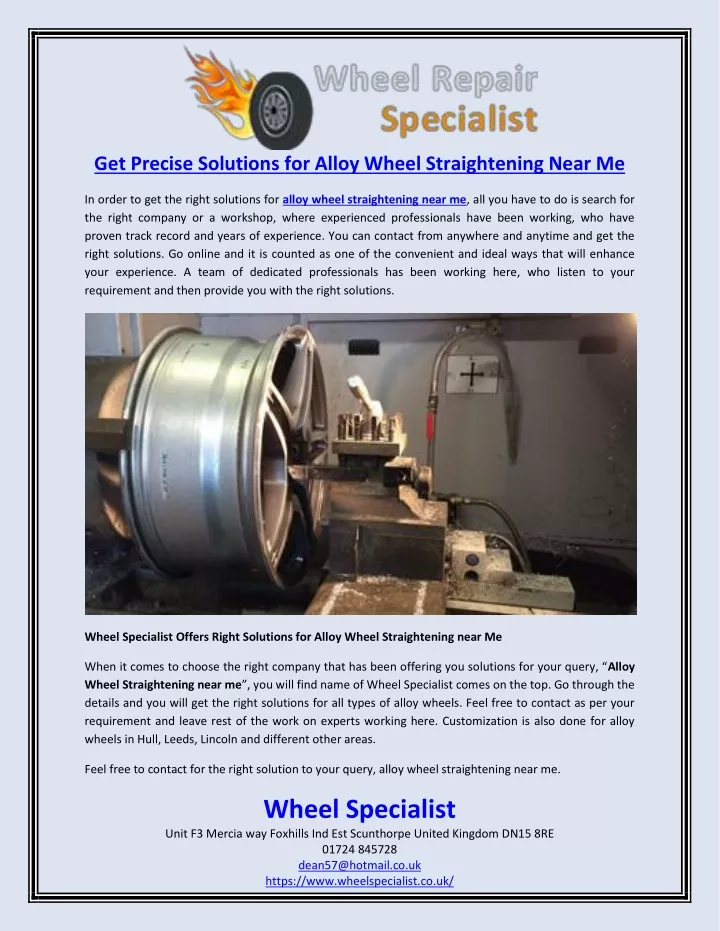 get precise solutions for alloy wheel