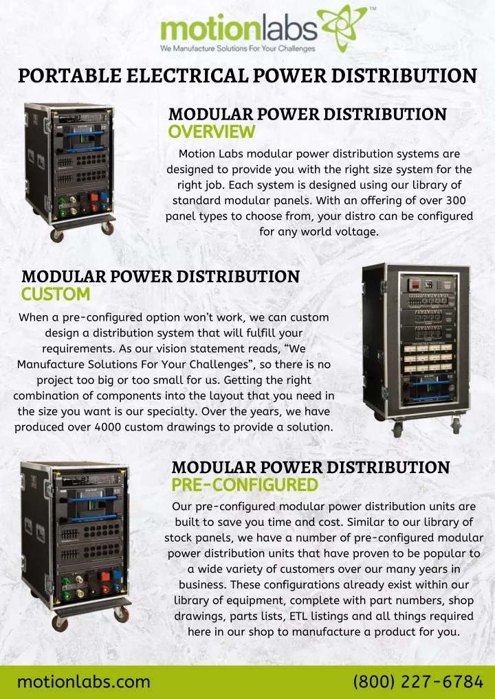 portable electrical power distribution