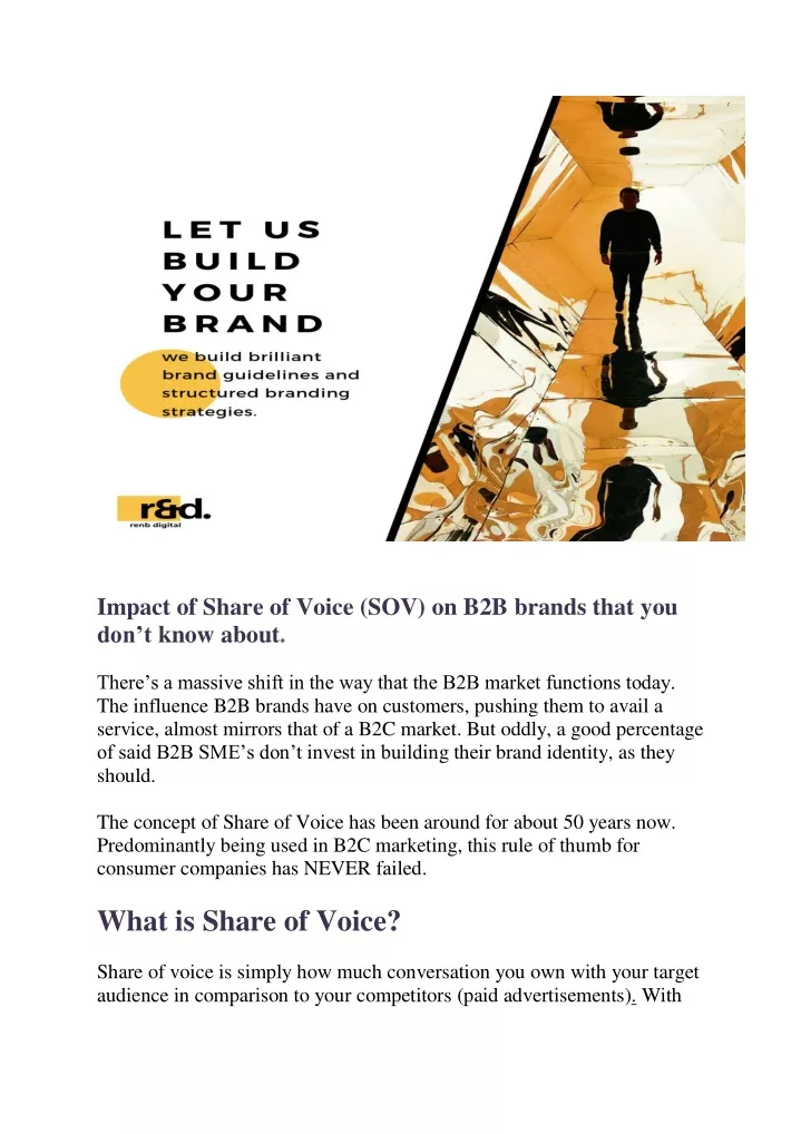impact of share of voice sov on b2b brands that