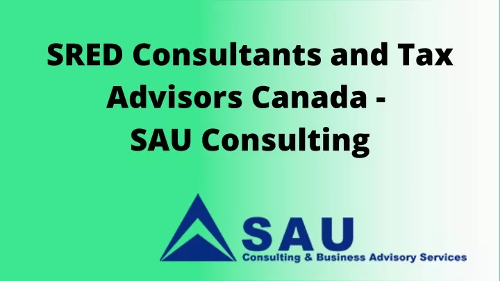 sred consultants and tax advisors canada