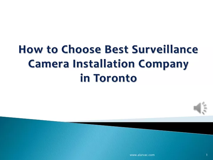 how to choose best surveillance camera