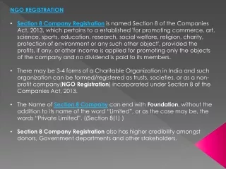 Section 8 company registration