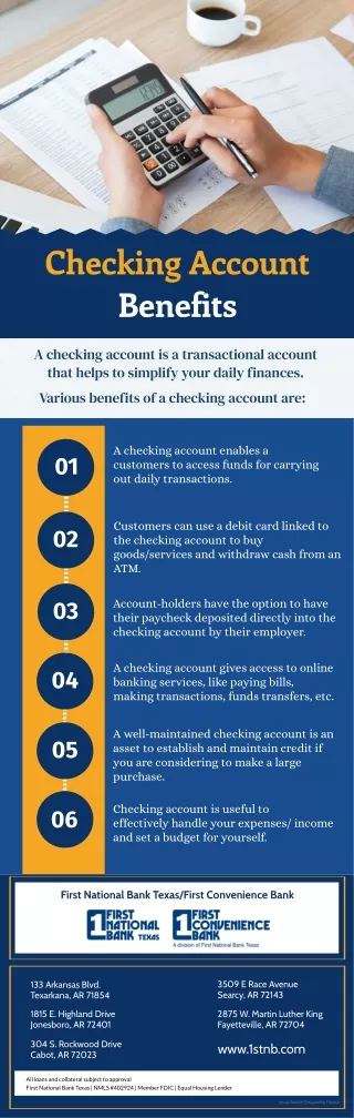 Checking Account Benefits