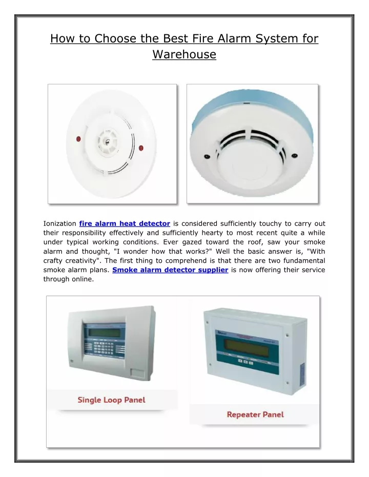how to choose the best fire alarm system
