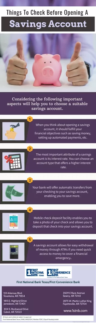 Things To Check Before Opening A Savings Account