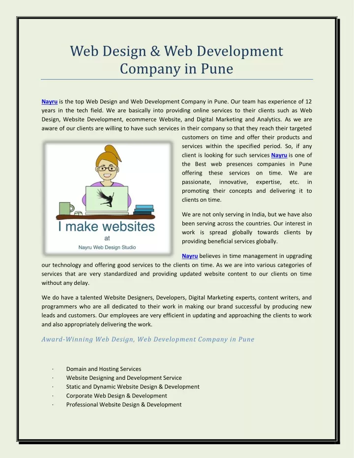 web design web development company in pune